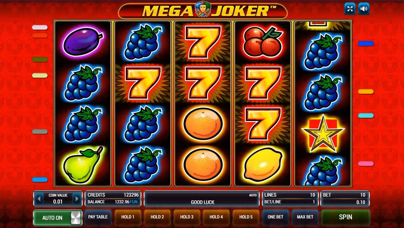 Play a free slot machine Mega Joker