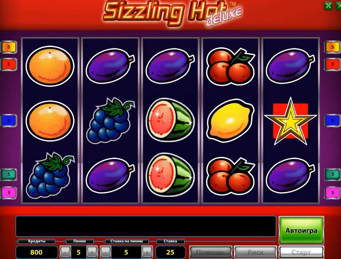 Play a free slot machine Sizzling Hot Deluxe